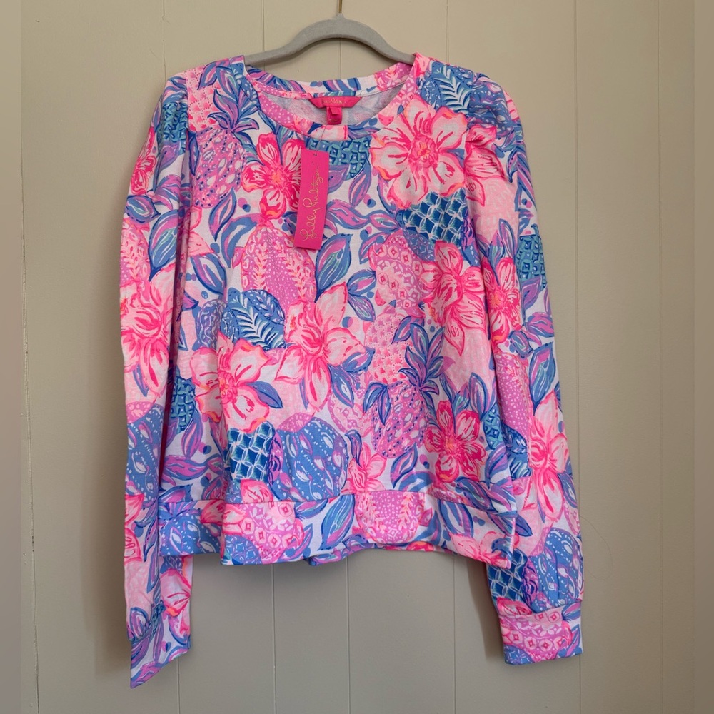 NWT Large Jansen Long Sleeve in Pink Isle Snappy Turtle